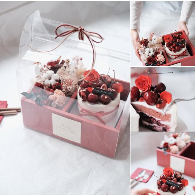 雙人花果蛋糕禮盒，開啟浪漫儀式感
