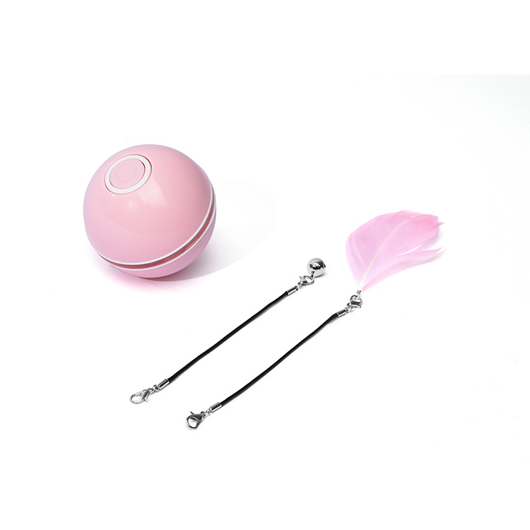 滾動鐳射貓球逗貓棒 USB充電自嗨電動貓玩具