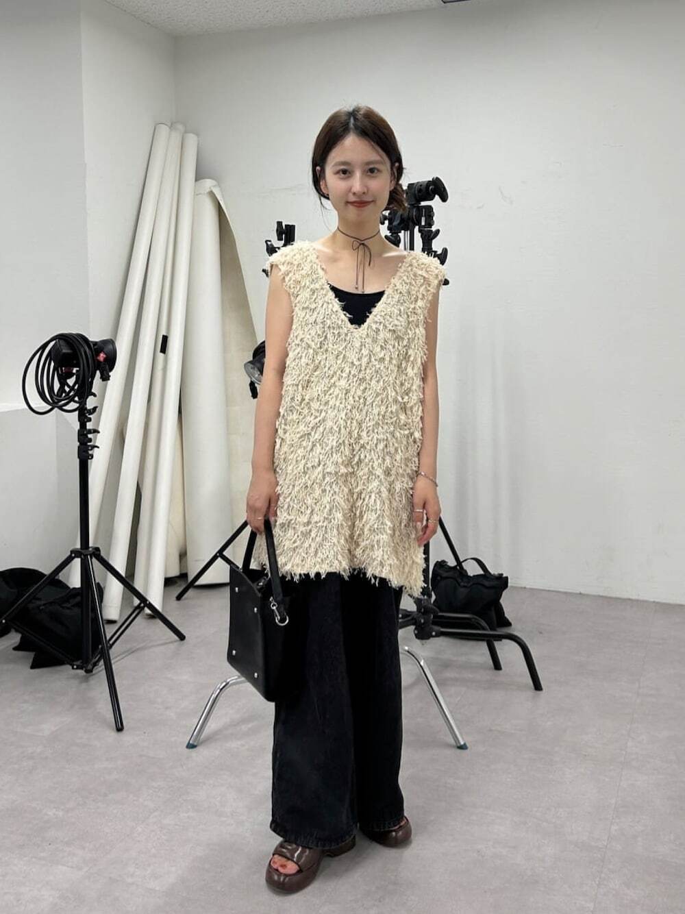 針織背心 + 洋裝