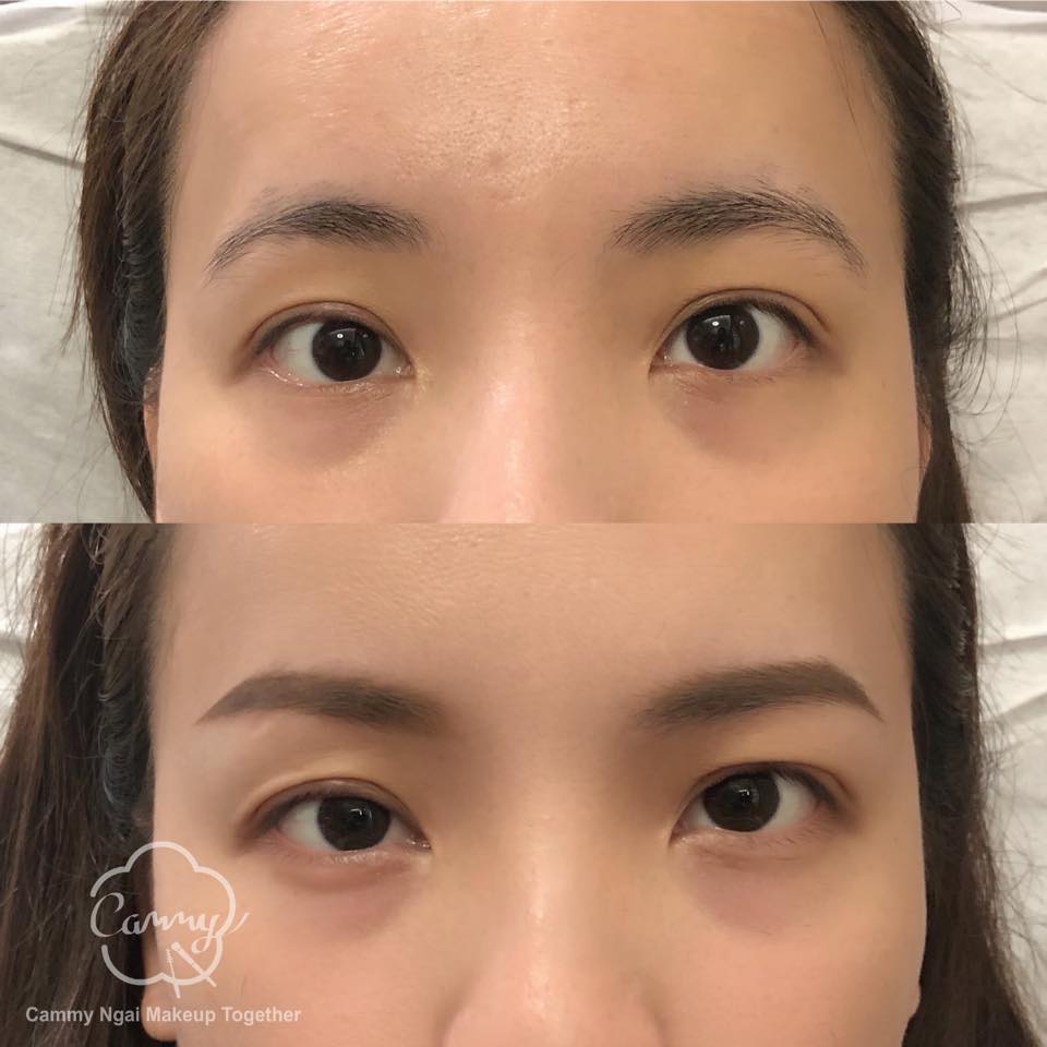 為Ayla設計好眉毛的對比圖