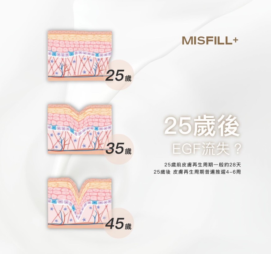 25歲之後，EGF會流失！