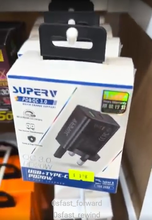 Super V PD&QC 3.0 20W雙口快充充電器