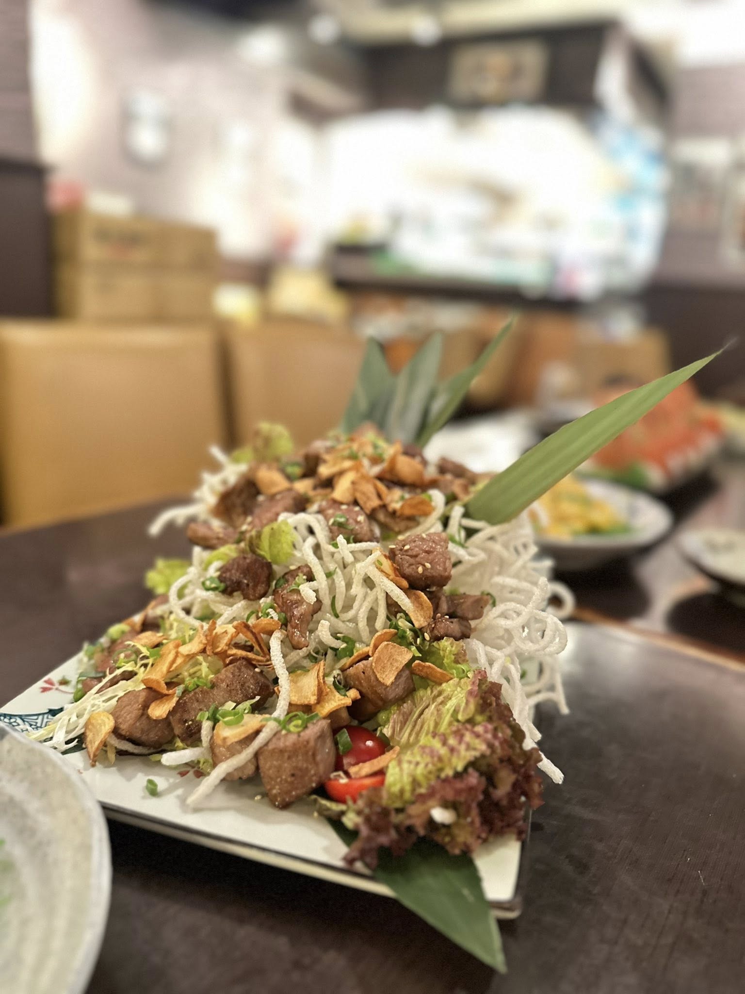 轻炙牛肉暖沙拉