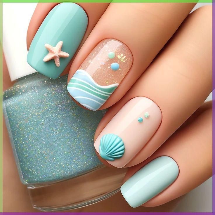 海屿流光 • 立体海洋美甲