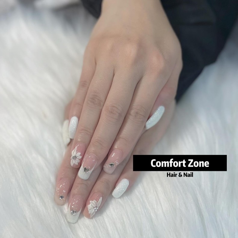 白閃法式水晶粉花款