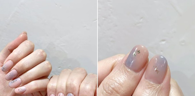 對稱的優雅，粉金映襯的指尖詩篇