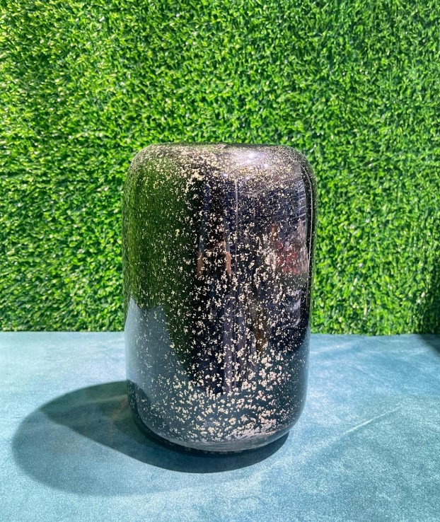 Black with Golden Sand Vase