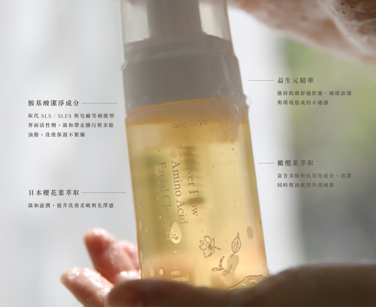 氨基酸淨透潔面乳