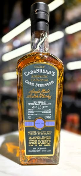 Cadenhead's Autbentic Collection Springbank 13 Year Old Single Malt Scotch Whisky