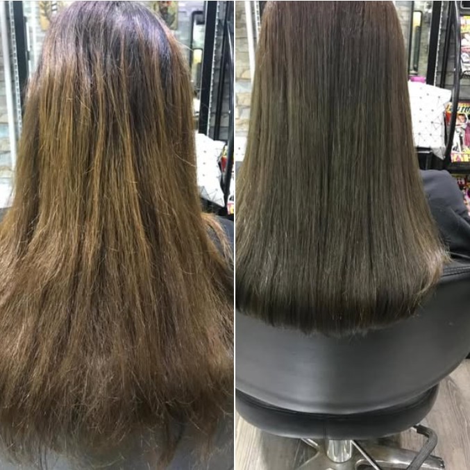 染髮加kk角質蛋白直髮焗油