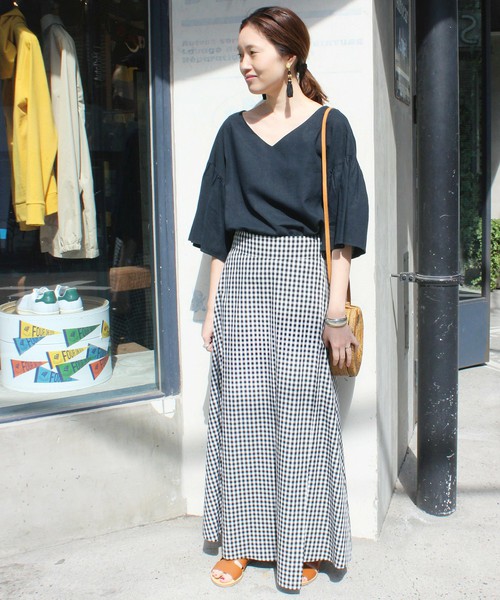 大人風上衣×裙子穿搭