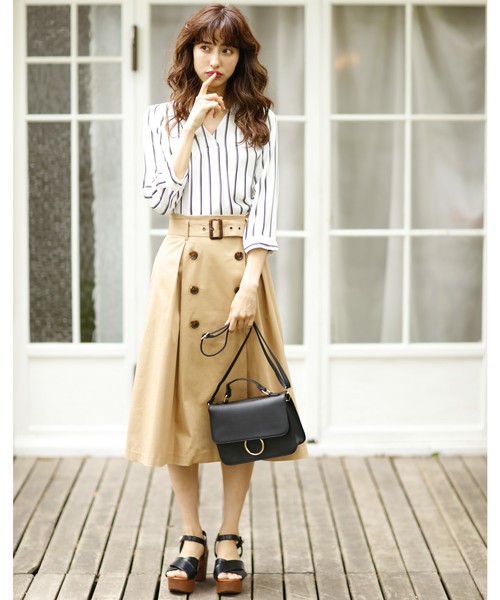 大人風上衣×裙子穿搭