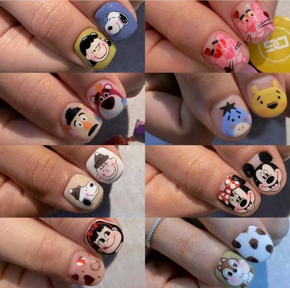 卡通手繪美甲