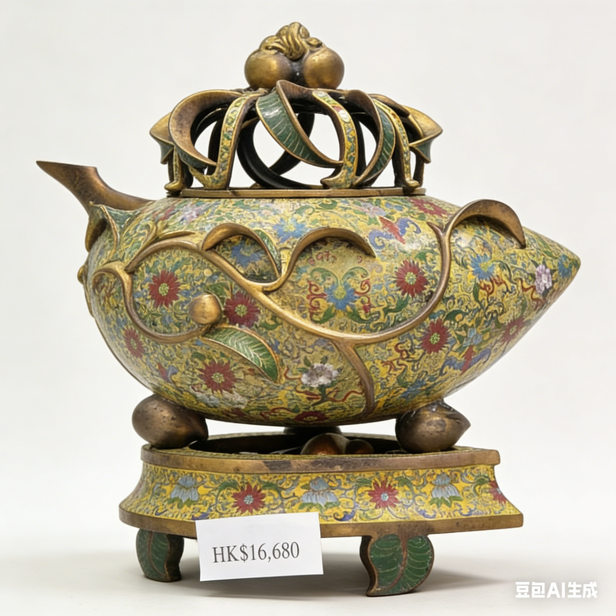 纏枝蔓繞，果實渾圓