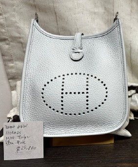 Hermès迷你凱莉象灰色