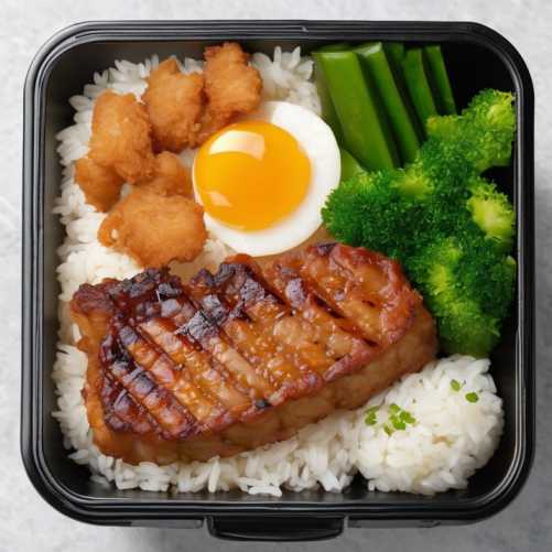 厚切豬扒鹽酥雞飯