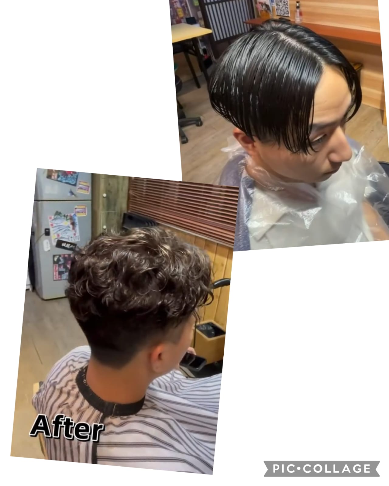 Perm and colour highlights