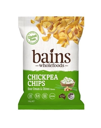 Bains Wholefoods - 澳洲 香蔥酸忌廉味鷹嘴豆脆片 100克/包