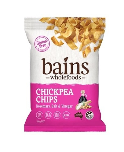 Bains Wholefoods - 澳洲 迷迭香海鹽醋味鷹嘴豆脆片 100克/包