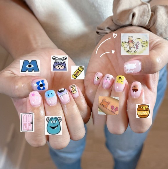 卡通手繪美甲