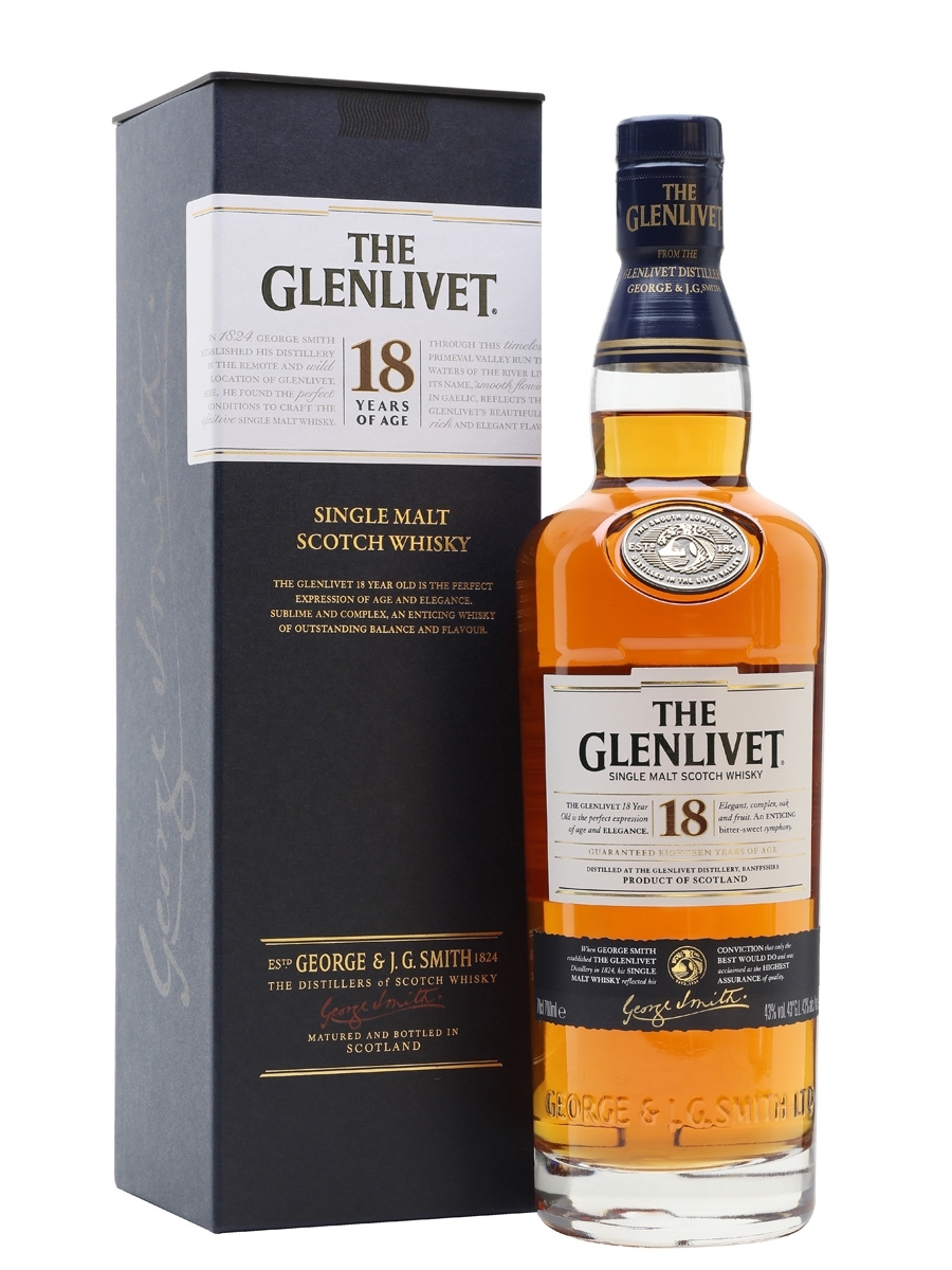 Glenlivet Single Malt Whiskey 18 yrs 700ml/bot