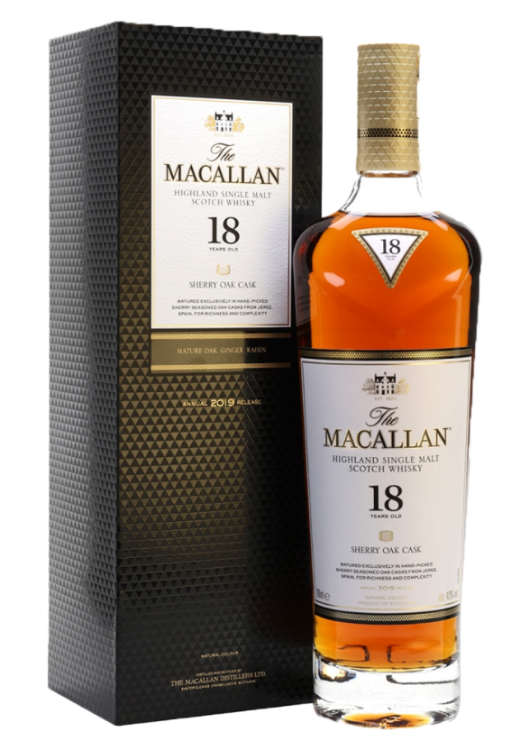 Macallan Single Malt Whisky Sherry Oak 18yrs 700ml/bot