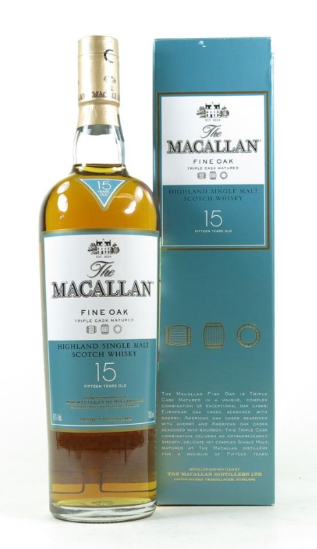 Macallan Single Malt Whisky Fine Oak 15yrs 700ml/bot