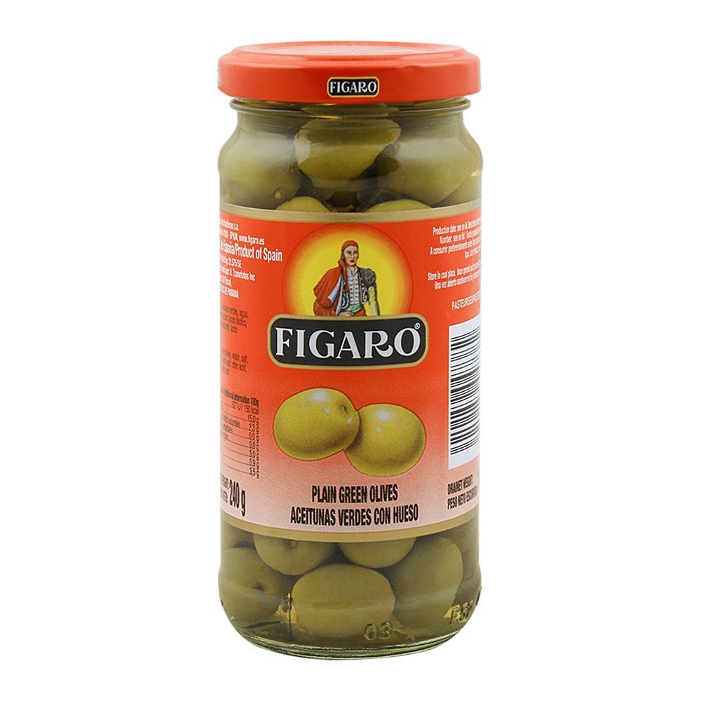 Figaro - Spain Pitted Plain Olives 240gm /Bot